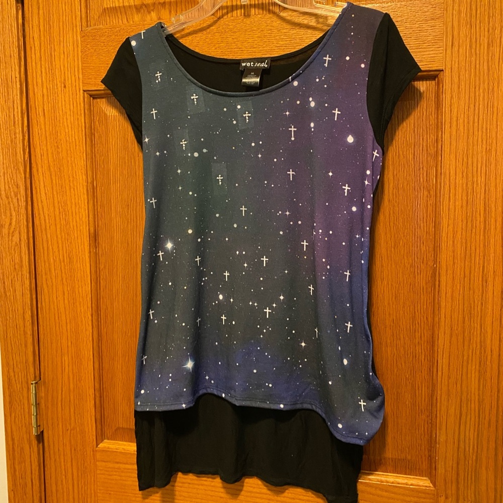 High Low Galaxy Tee